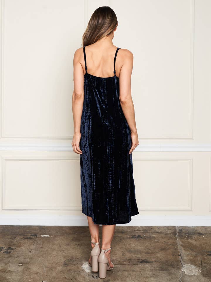 Paparazzi - Wholesale Dress - Women's - 3648-MAD Crushed Velvet Tank Dress w/Pockets13