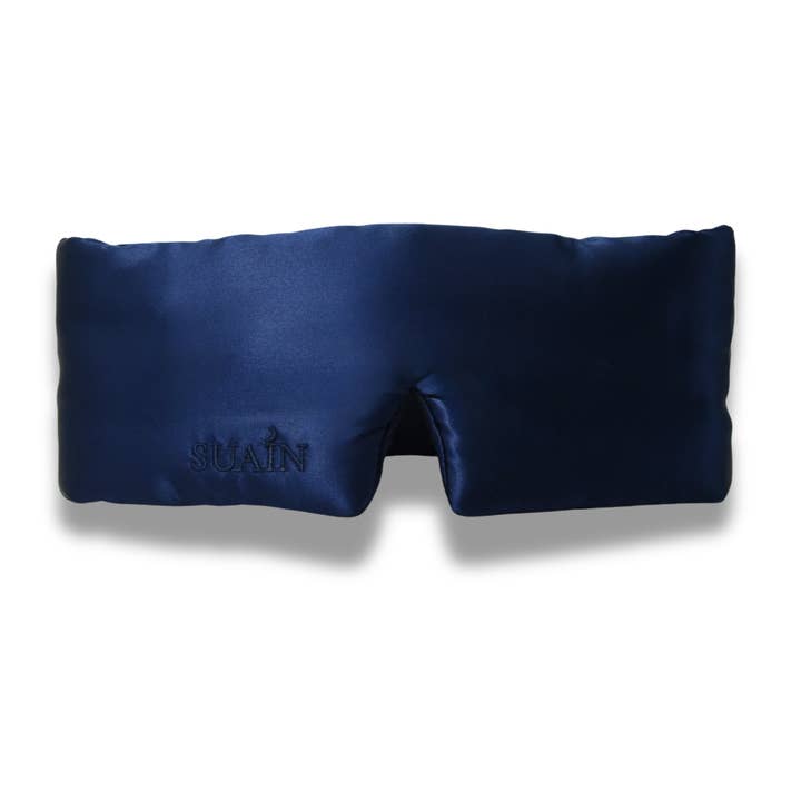 Organisch Moerbeizijde Slaapmasker | Diep Blauw voor wholesale door Still Suain