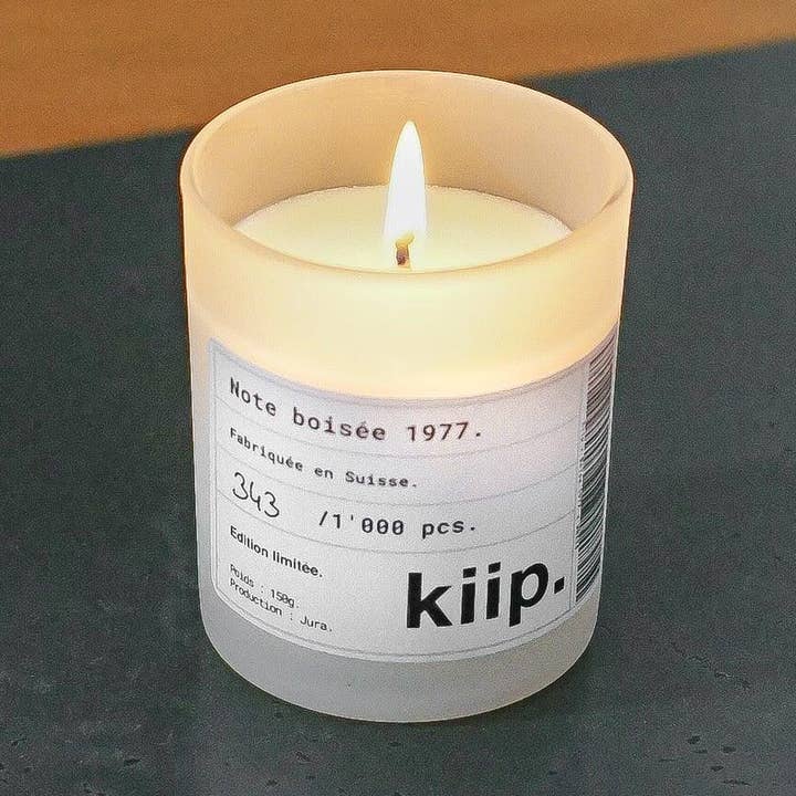 Wooden Note Candle 1977. for wholesale by Kiip.