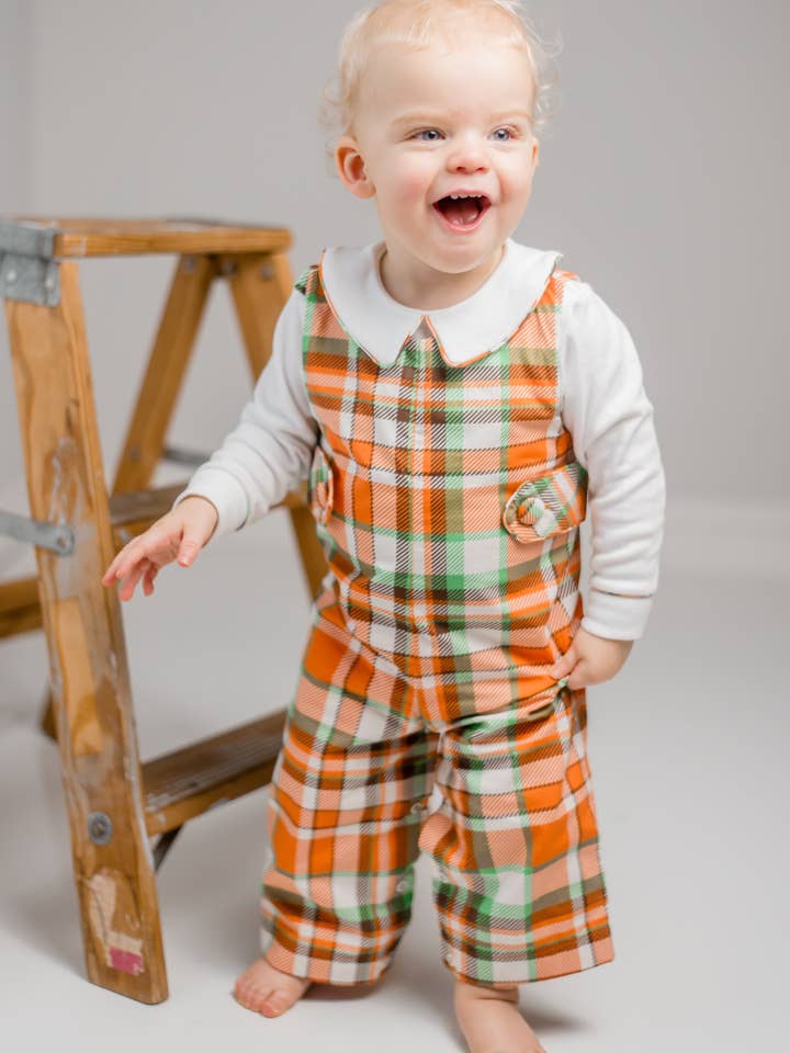 Set di camicie Jonjon & Knit da ragazzo in tartan autunnale per la vendita all'ingrosso da parte di Posh Pickle