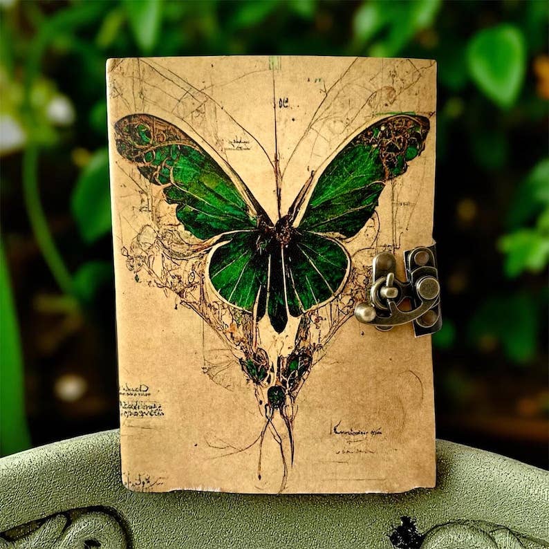 Leatherooze - Wholesale Journal/Diary - Leather handmade Journal – Luna Moth Book of Shadow3