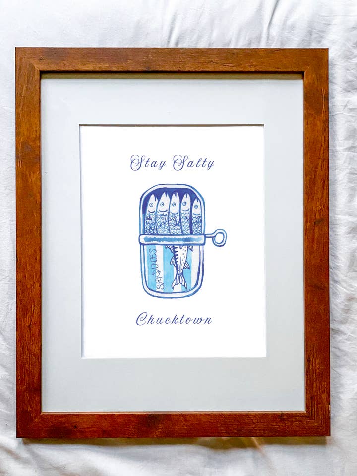 Permanece Salado Charleston Estampado de Sardinas para venta al por mayor de Love From Lowcountry