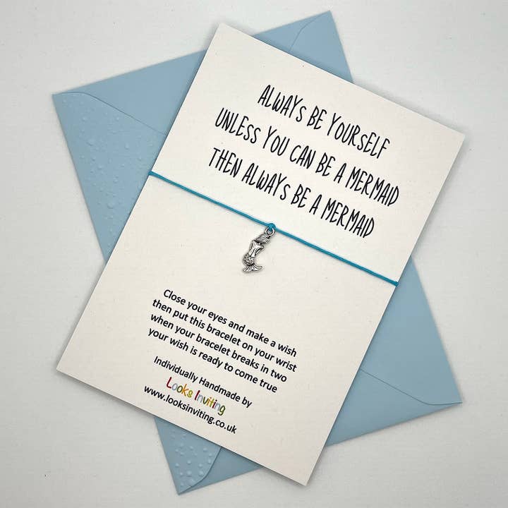 Bracelet de vœux de sirène - Toujours être une sirène pour la vente par Looks Inviting