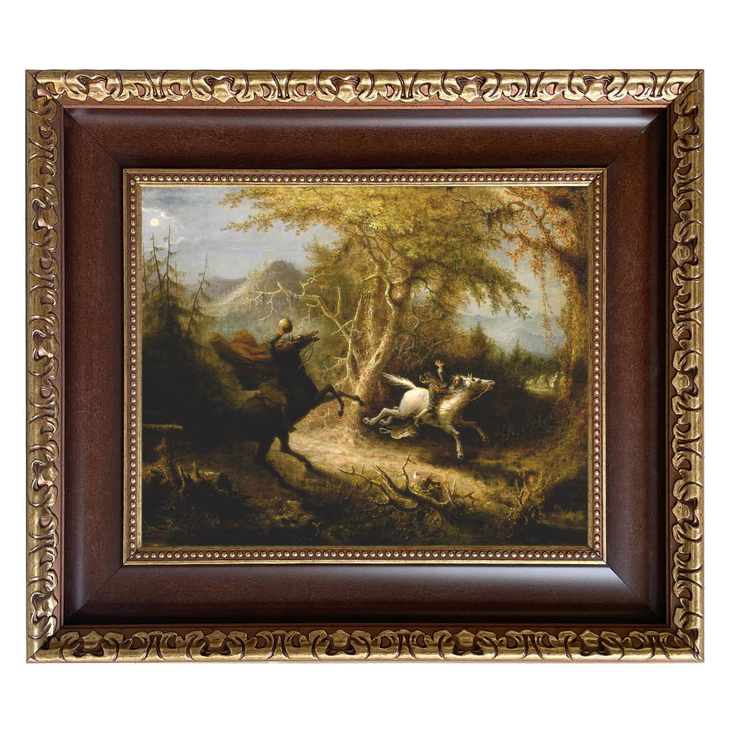 Madison Bay Co. - Historical Home Decor Reproductions - Wholesale Schilderen/Tekenen - Schilderijafdruk van de Ruiter zonder Hoofd die Ichabod Crane Achtervolgt82
