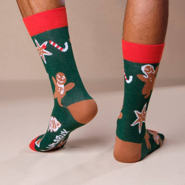 Haikon Hada (Calzame, Alster Komfort, Timoni) - Wholesale Holiday Stocking - Gingerbread Man. Christmas socks. Unisex1