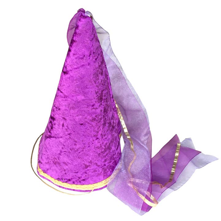 KALID MEDIEVAL - Venta al por mayor Disfraz - Niños - TERCIOPELO ROSA CON CORONA DE CONO DE HADAS - ST391