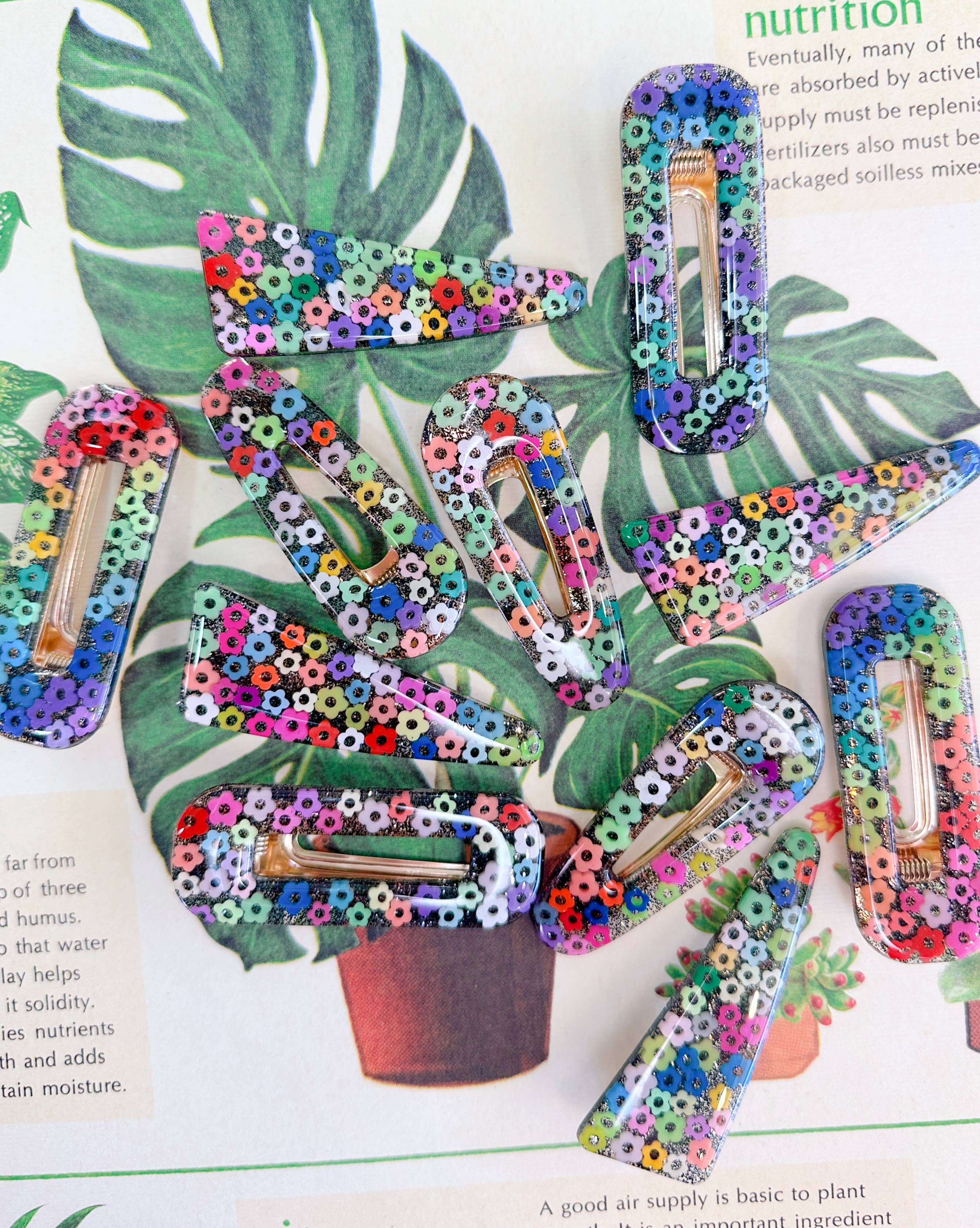 Coco's Musings - Wholesale Hair Clip - Women's - Night Garden Hair Clips5