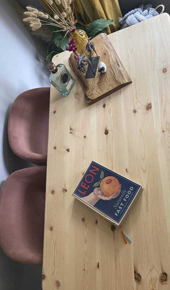 REMOVED BRAND – wholesale Side table – Rustic Industrial Redwood Pine Dining Tables with Black Steel Hairpin Legs - Mid-Century Modern Kitchen Furniture7