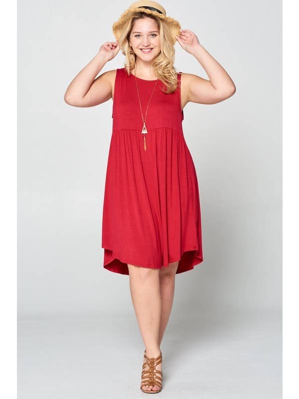 Emerald Collection - Wholesale Dress - Women's - ETK-4148 Jersey Short Swing Dress