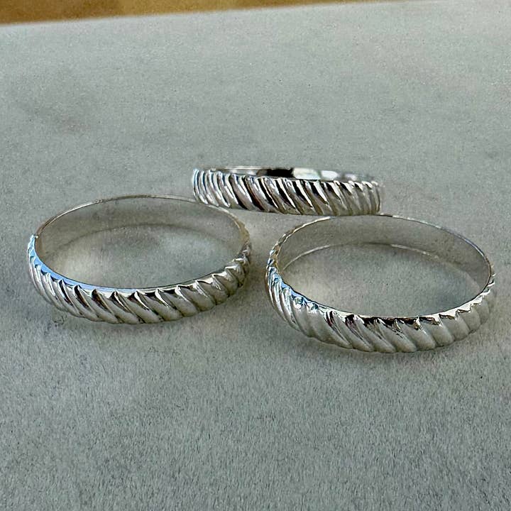 Breezi Mae - Wholesale Band/Stacked Ring - Striped Stacker Band Ring0