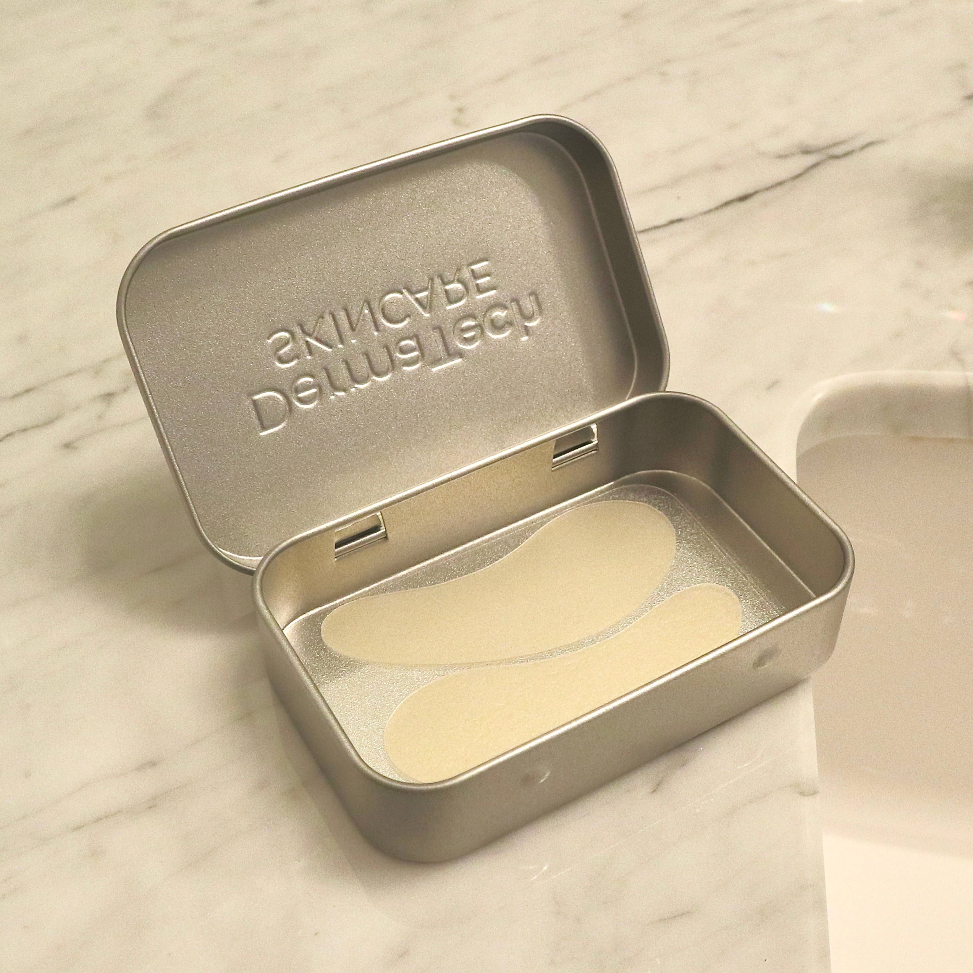 DermaTech Skincare - Wholesale Eye Treatment Mask - Shimmery Gold Reusable Under Eye Patches3