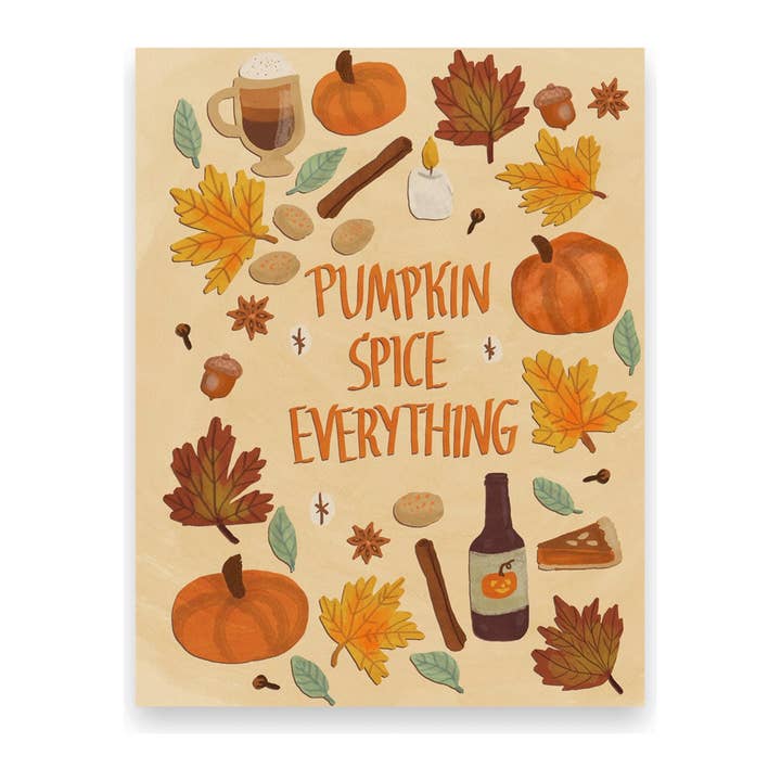 Pumpkin Spice 10 Postcards for wholesale by Ingrid Press