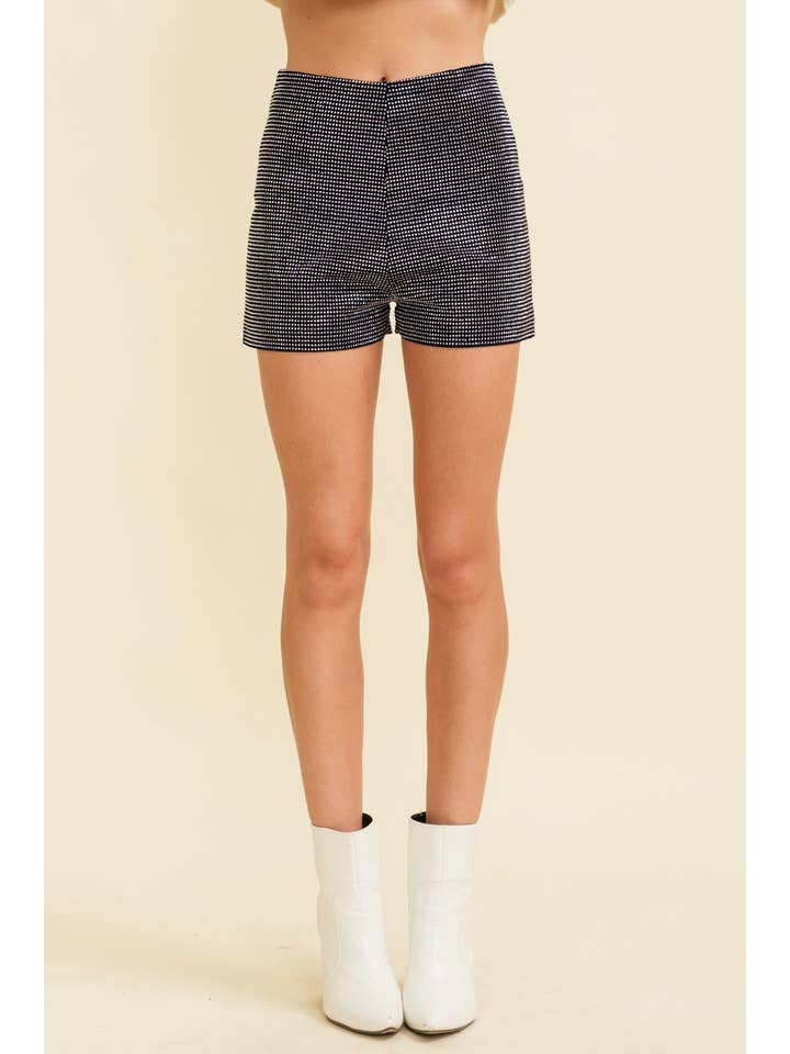 Cloud Ten - Wholesale Shorts - Women's - CP6126A-1 - RHINESTONE ZIP SHORTS6