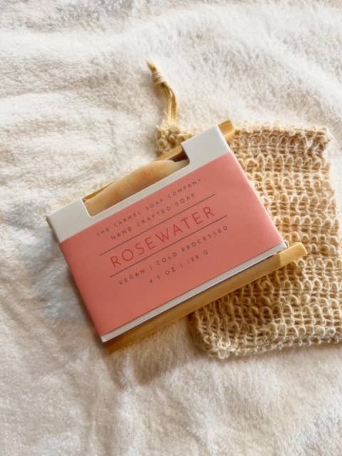 Rosewater Natural Soap Bar for wholesale by The Carmel Soap Company