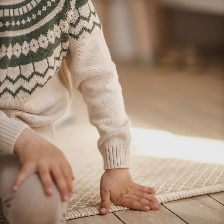 Aspegren Denmark - Vente Tapis - Tapis mustard rhombe 70 x 130 cm en coton biologique5