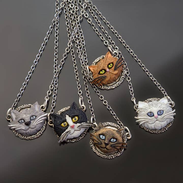 Kattenliefhebber Kettingen N1542 voor wholesale door Sweet Romance Jewelry