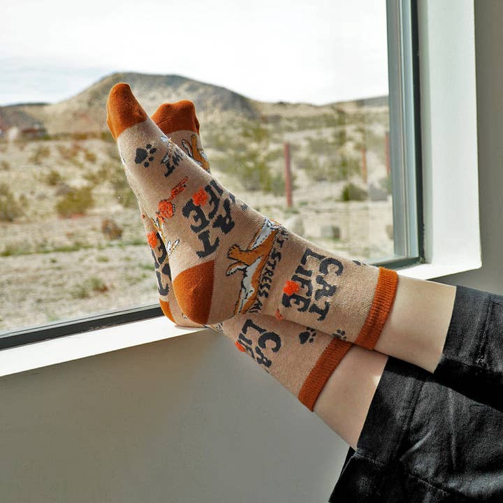 Oooh Yeah/Sock It Up/Oooh Geez Slippers – Großhandel Socken – Herren – Cat Life | Lustige Rundsocken aus Baumwolle für Herren1