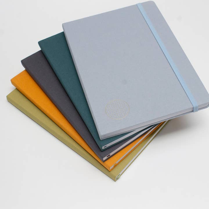 B5 Dot Grid Journal -Linen-Wrapped Hardcover for wholesale by Bobo Design Studio