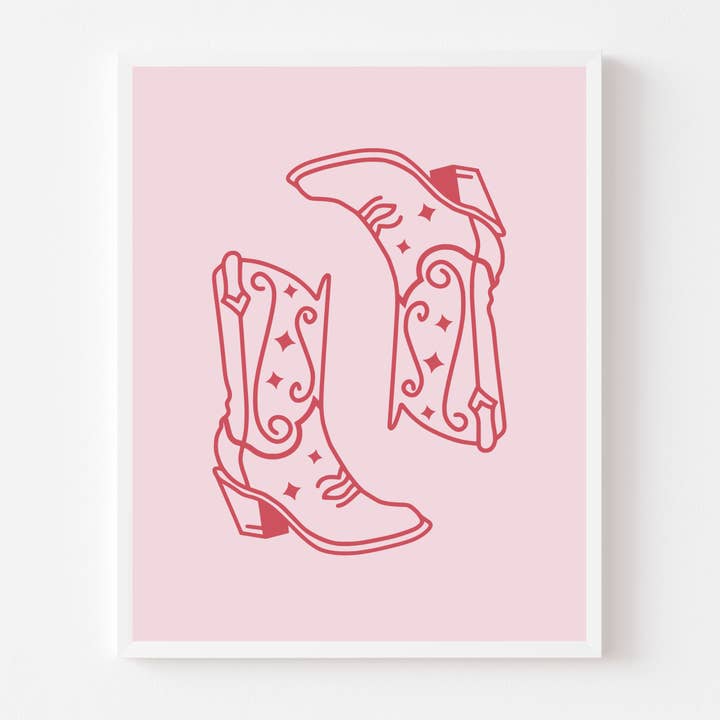 Pinke Cowboystiefel für den Großhandel von Totally Posie