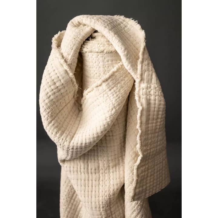 Merchant and Mills - Vendita all'ingrosso Tessuto - Cotone Jacquard Ecru Soft Stitch