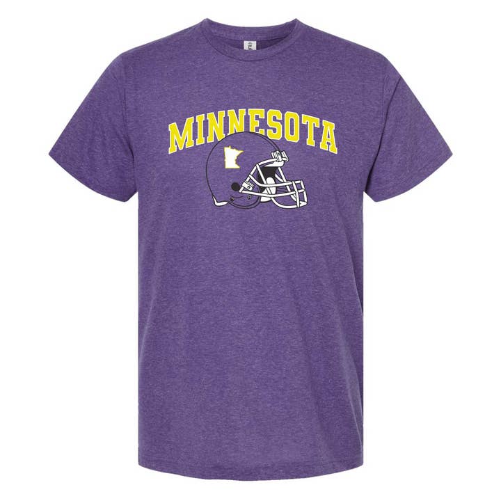 T-shirt con casco da calcio del Minnesota per la vendita all'ingrosso da parte di Minnesota Awesome