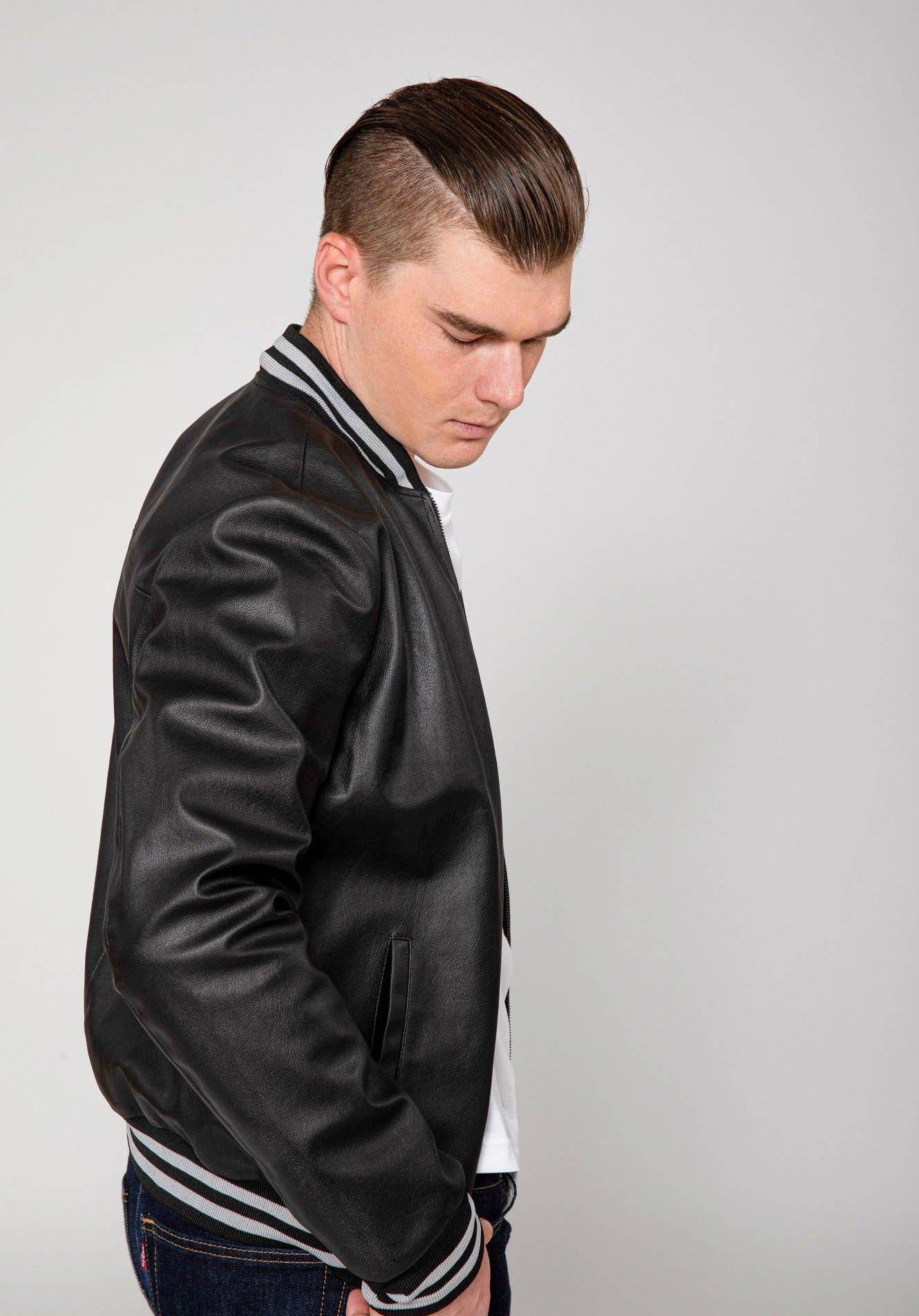 NWT Levi’s Premium Leather Moto Jacket Men’s Black MSRP $498 Original 