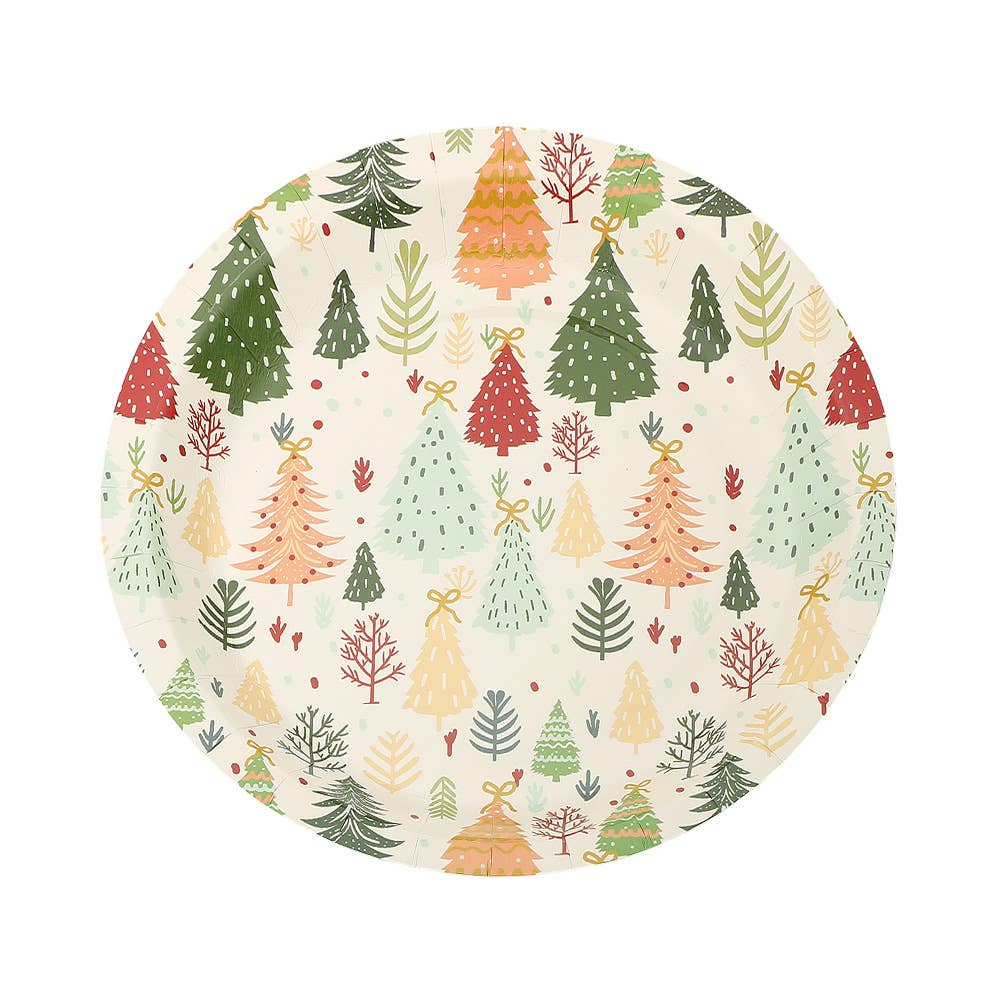 Sensibling Corp. - Wholesale Disposable Plate - 10PCS - Holiday Christmas Tree Pattern Paper Plates1