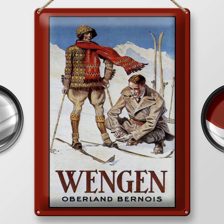 Femer - Wholesale Sign - Tin Sign Travel 30x40 cm Wengen Oberland Bernese Sign1