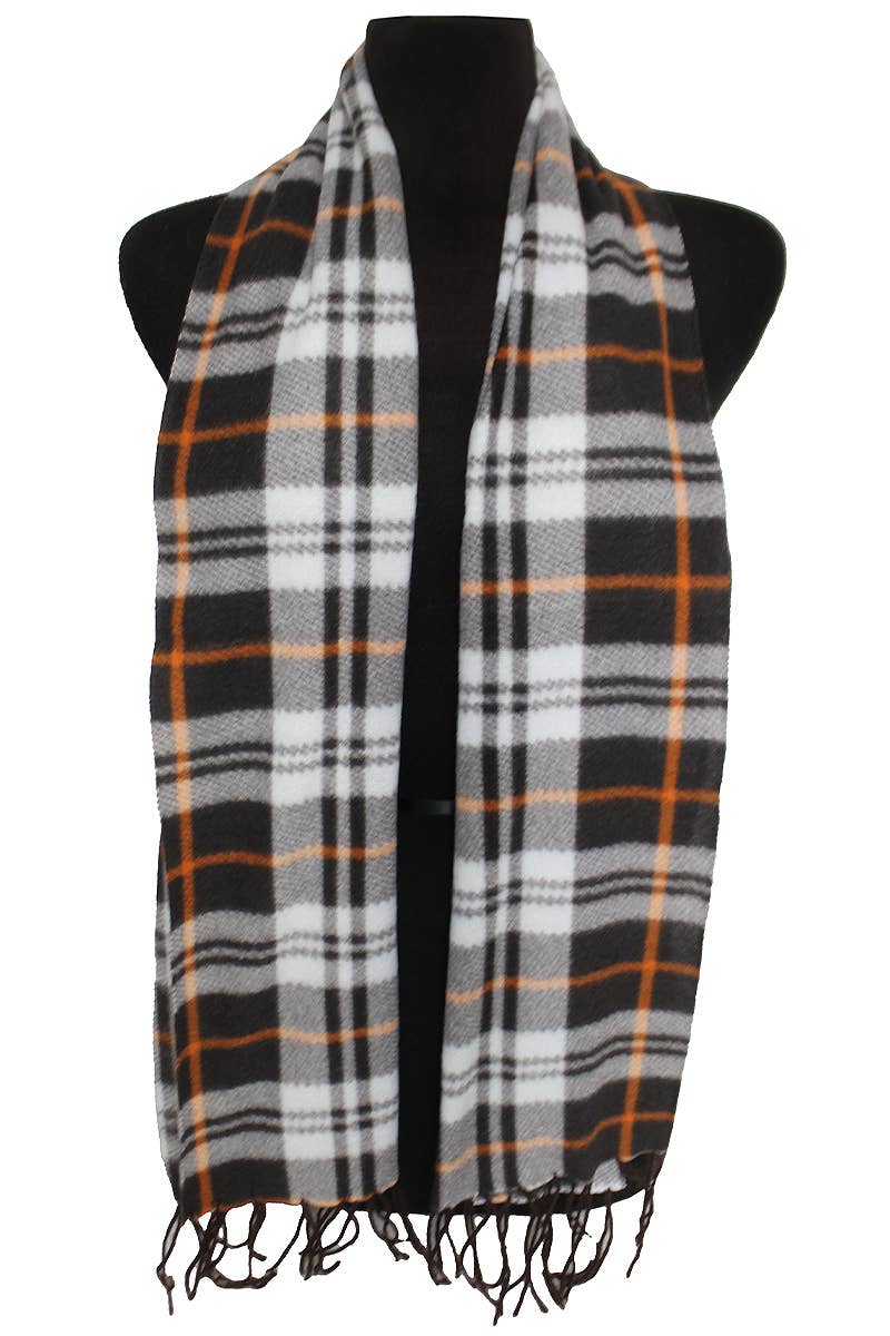 ASSORTITI Sciarpa avvolgente oblunga con bordo a frange in morbido pile scozzese in vendita all'ingrosso su Faire13