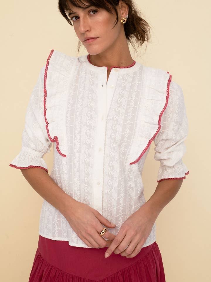 Sonmer Shop USA - Wholesale Blouse - Women's - Jo blouse white3