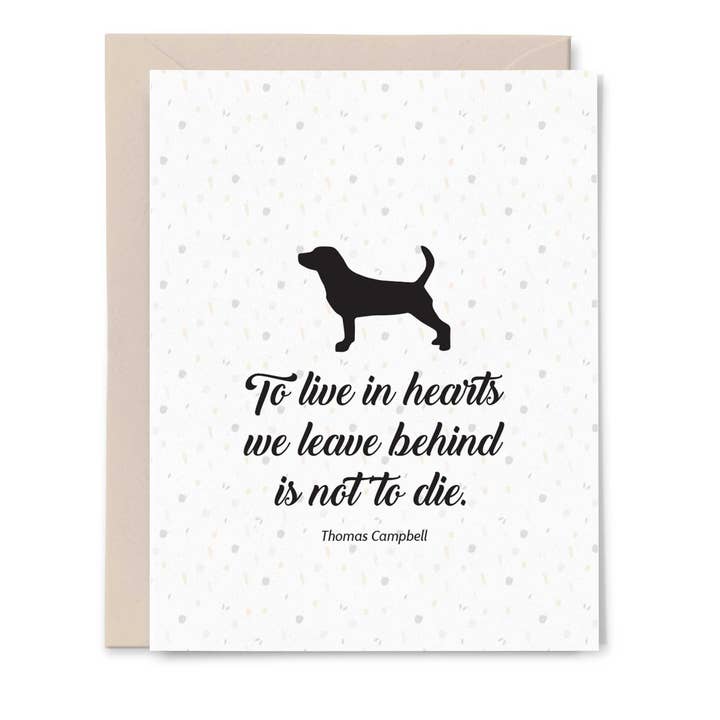 Carte de condoléances pour chien, A2 pour la vente par Apricity Press