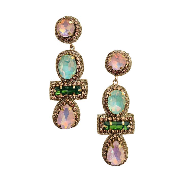 Beaded Earring E39507GREEN for wholesale by ZODA