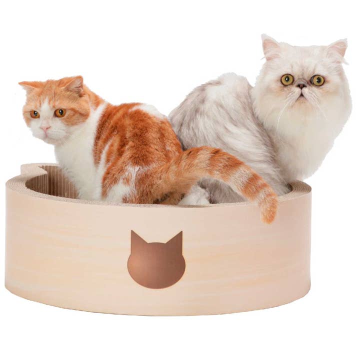 MOON-X USA, INC. – wholesale Pet scratcher – Cat – Cat-headed Scratcher Bed Large (Birch)8