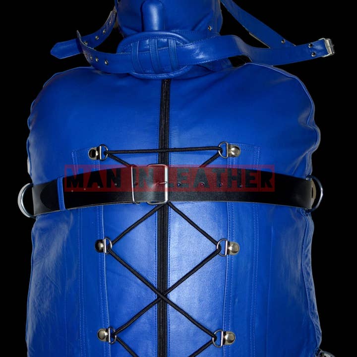 Meninleather - Vendita all'ingrosso Sacco nanna - Neonati - Borsa bondage Sacco a pelo in vera pelle di mucca con restrizioni Sacco a pelo in pelle premium3