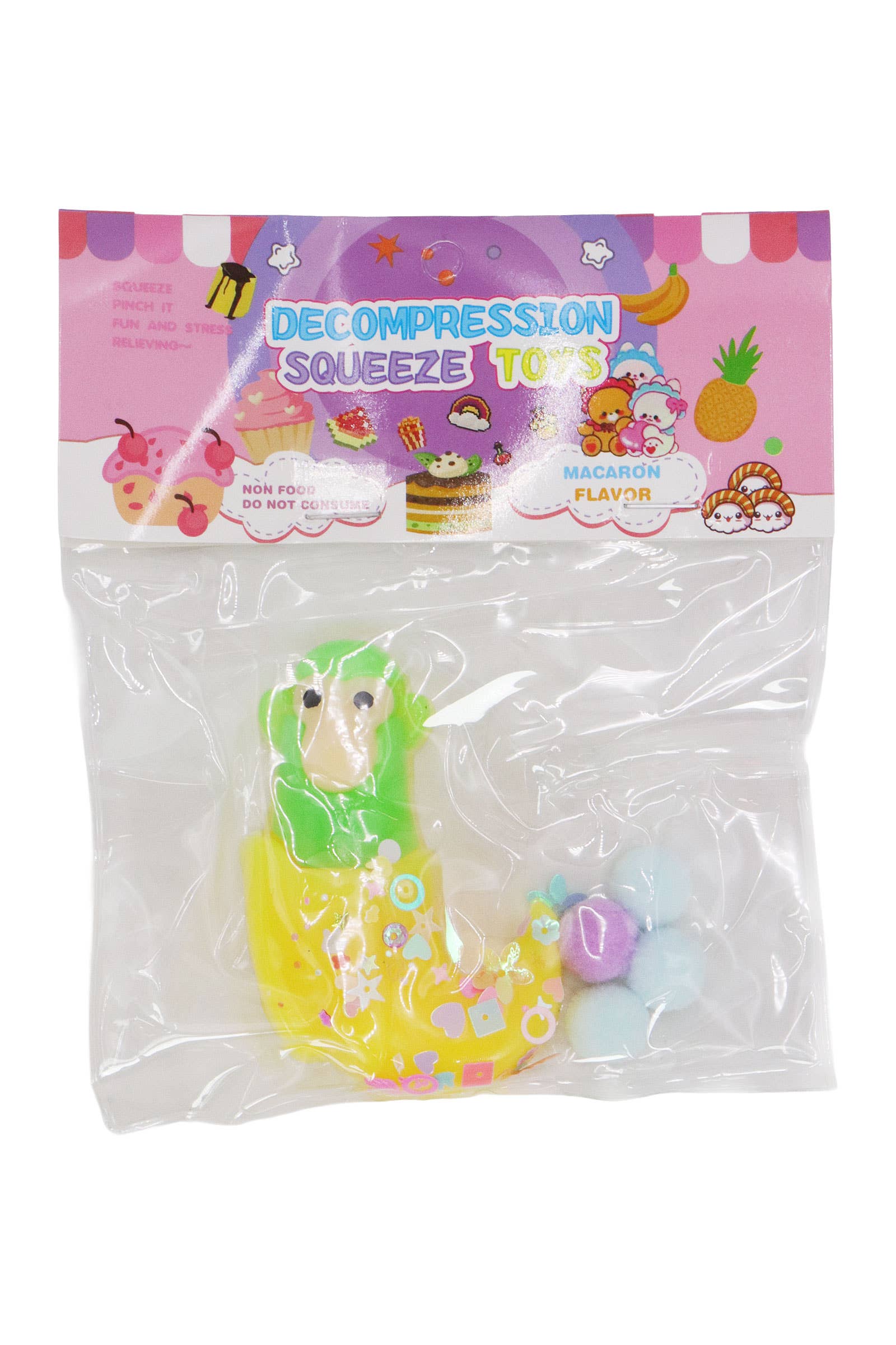 ASSORTED Brain Rot Memes Mochi Pom Pom Squishy Bag - 20 pcs for wholesale on Faire12