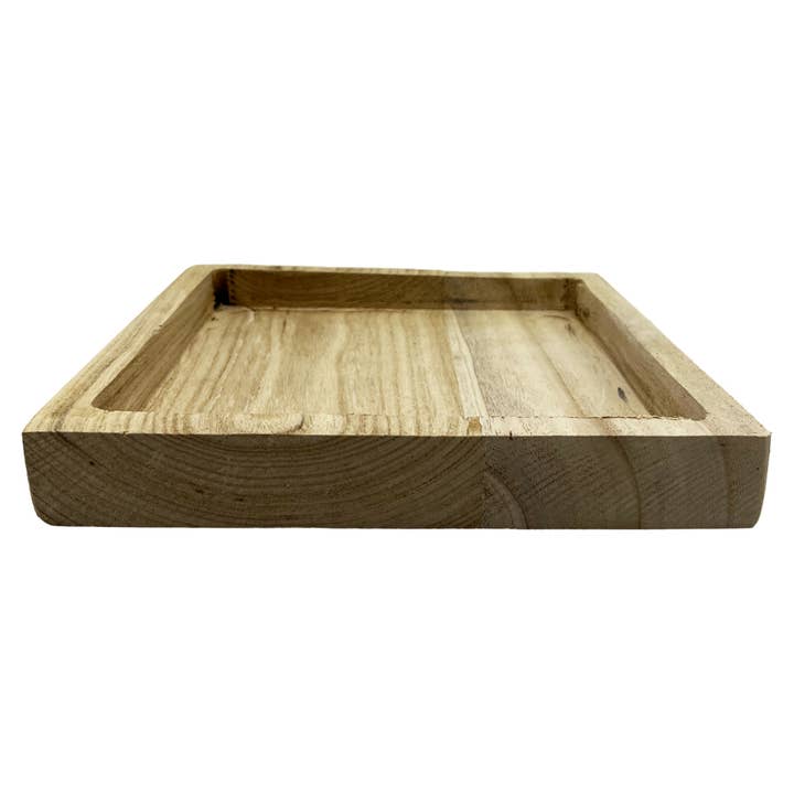 11" Wide Decorative Wooden Tray In Brown and other Purchase Wholesale paulownia. Free Returns & Net 60 Terms on Faire trending on Faire.