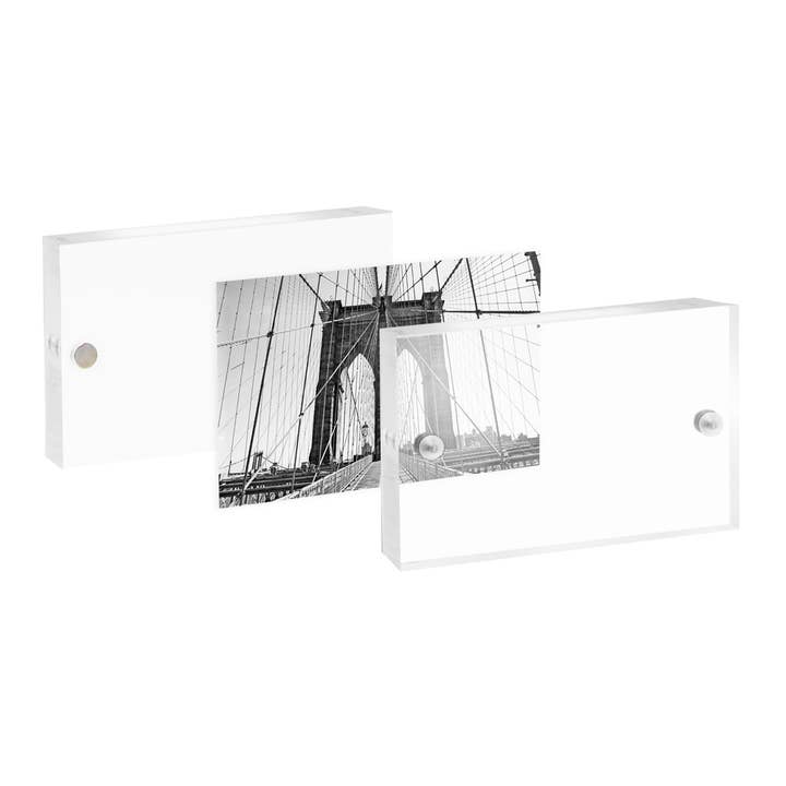 Isaac Jacobs International - Wholesale Picture Frame - Isaac Jacobs 2x3 Super Thick Acrylic Magnetic Photo Frame
