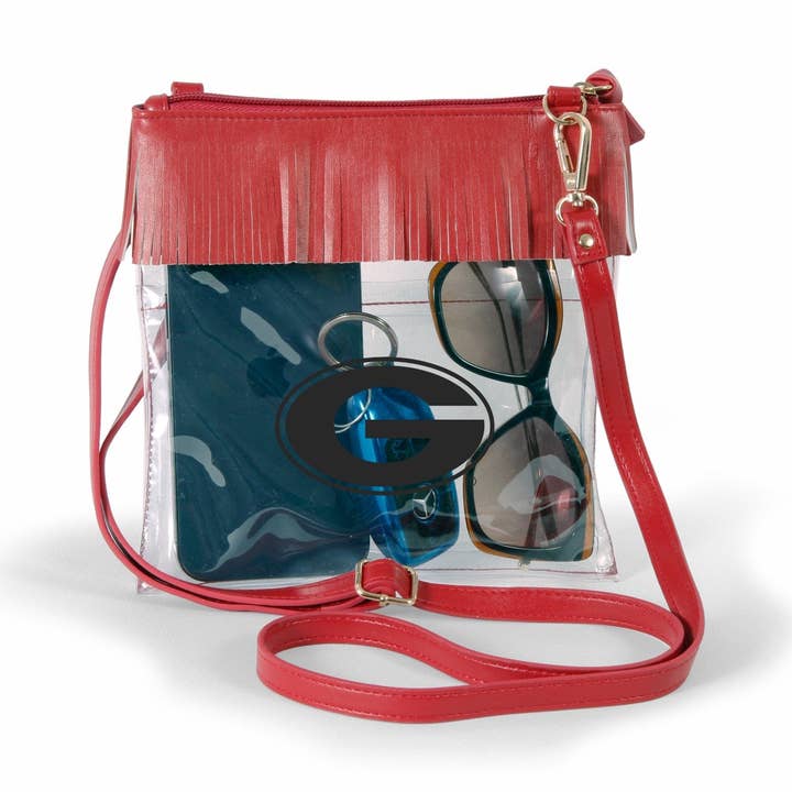 Georgia Clear crossbody with fringe by Desden for wholesale by Desden