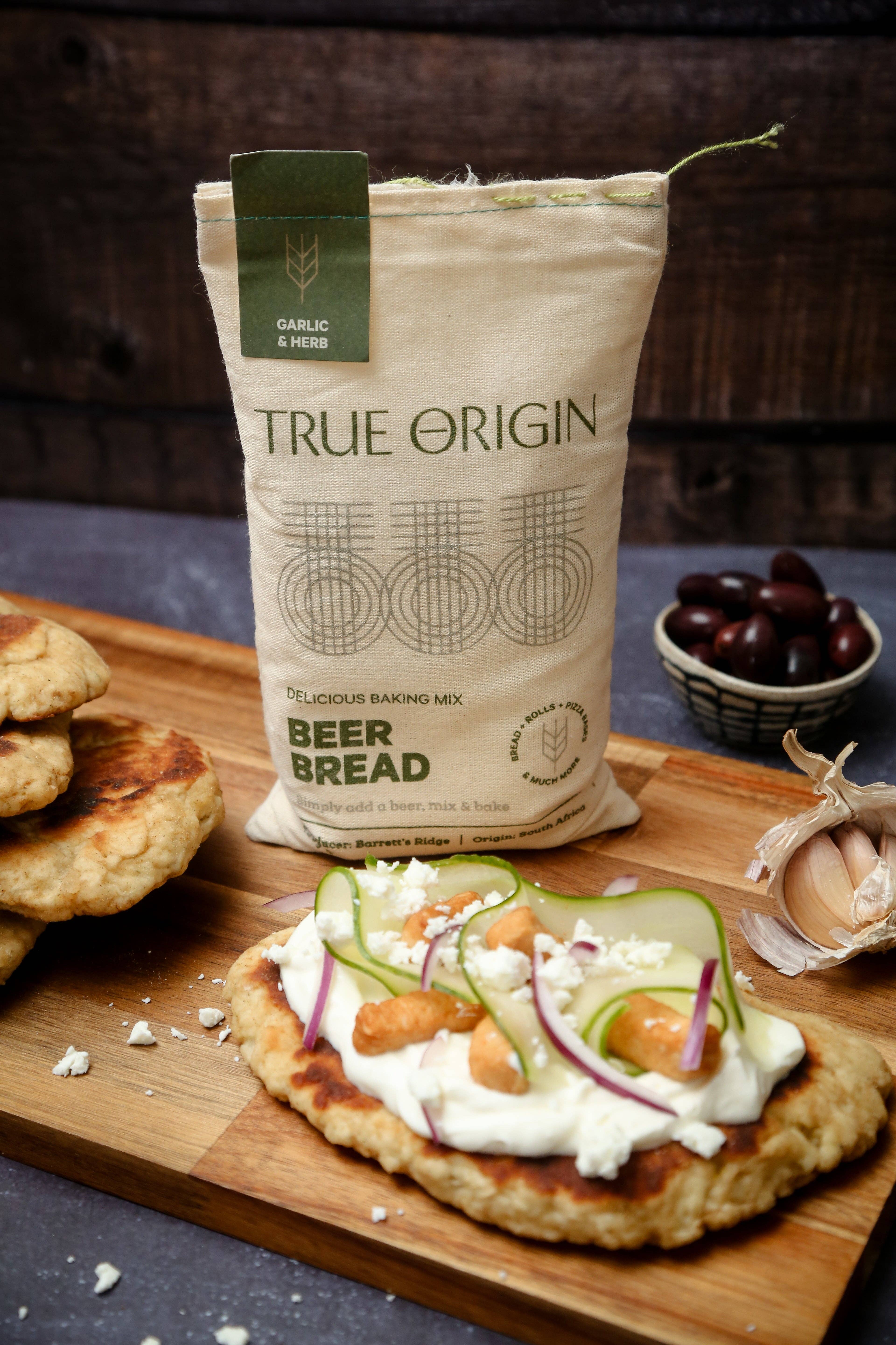 True Origin Foods – wholesale Bread mix – Garlic & Herb Beer Bread (450g)7