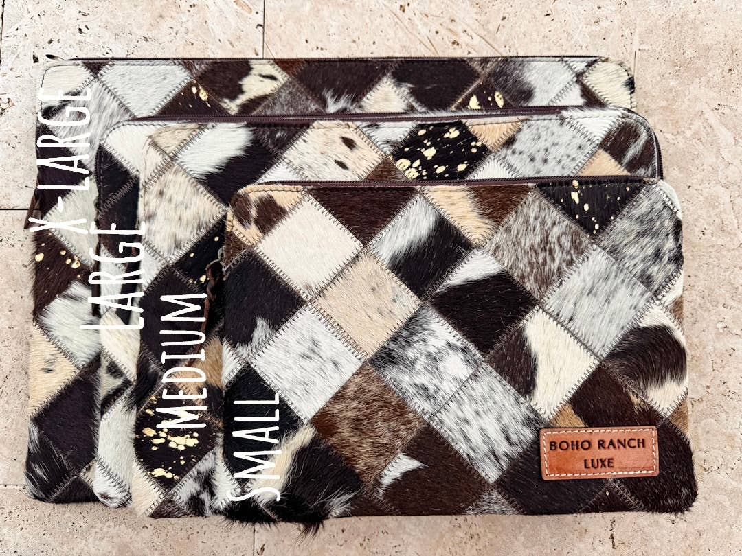 Boho Ranch Shop - Wholesale Laptop/Tablet Case - Unisex - BOHO LUXE LAPTOP tech sleeve computer bag hairon cowhide2