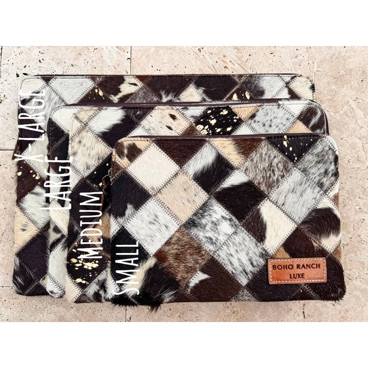 Boho Ranch Shop - Wholesale Laptop/Tablet Case - Unisex - BOHO LUXE LAPTOP tech sleeve computer bag hairon cowhide2