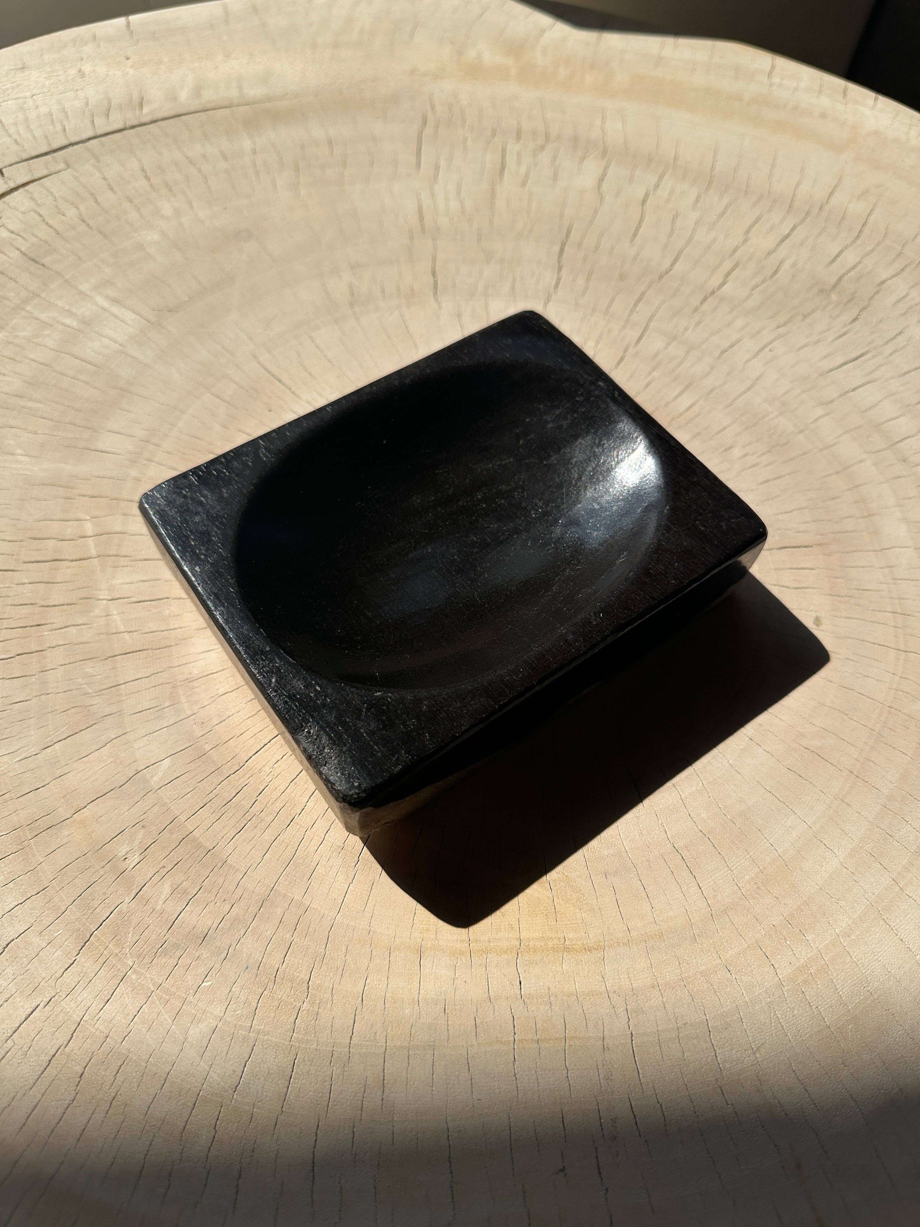 Office Objets - Wholesale Bath Soap Dish - Petrified wood soap dish with white underside39