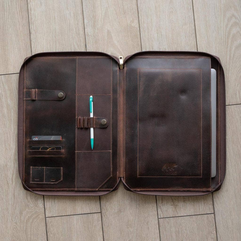 Kodiak Leather - Wholesale Laptop/Tablet Case - Unisex - Buffalo Leather MacBook Portfolio0