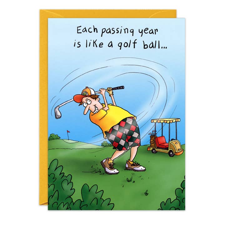 Golf Ball Birthday Card - 8830 for wholesale by Oatmeal Studios