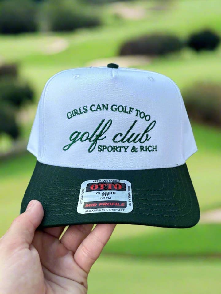 Casquette de camionneur brodée du club de golf féminin pour la vente par Burnt By Bray LLC