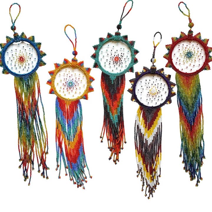 Unique Batik Fair Trade - Wholesale Dream Catcher - Beaded Dream Catcher Wall Ornament Large | Assorted