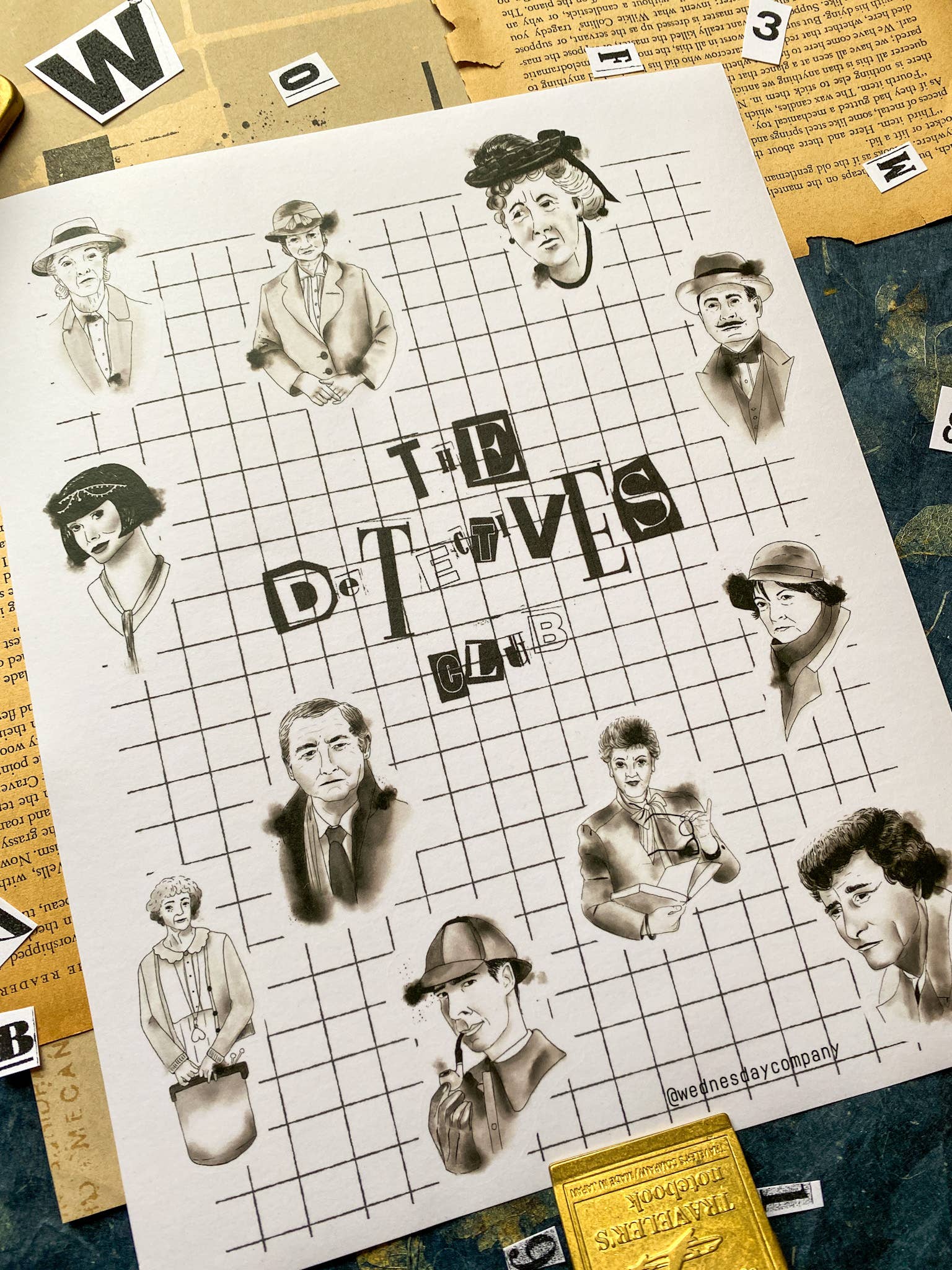 The Wednesday Co - Wholesale Sticker - The Detective's Club: A Murder Mystery Set1