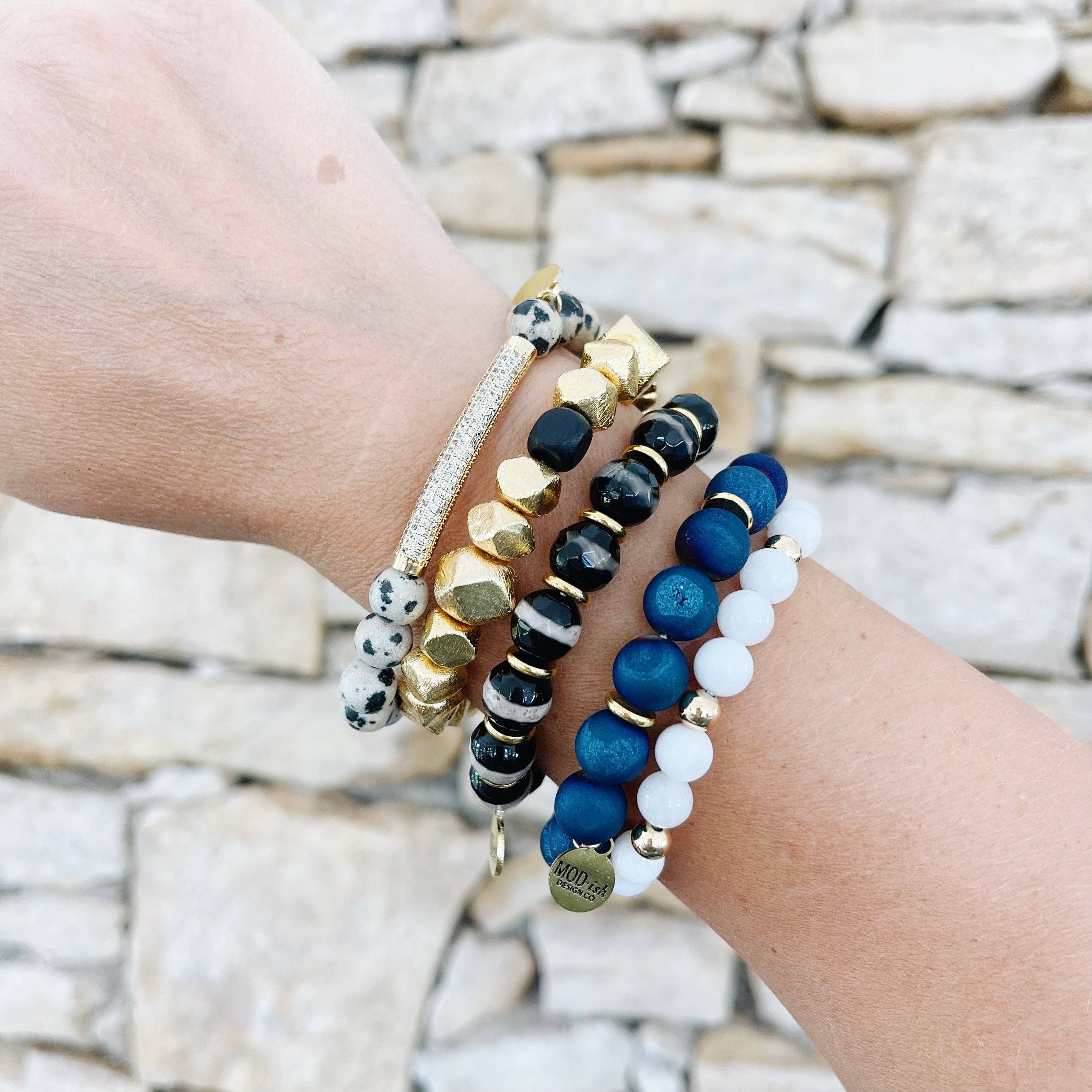 MODish Design Co - Vente Bracelet de perles - Druzy en saphir2