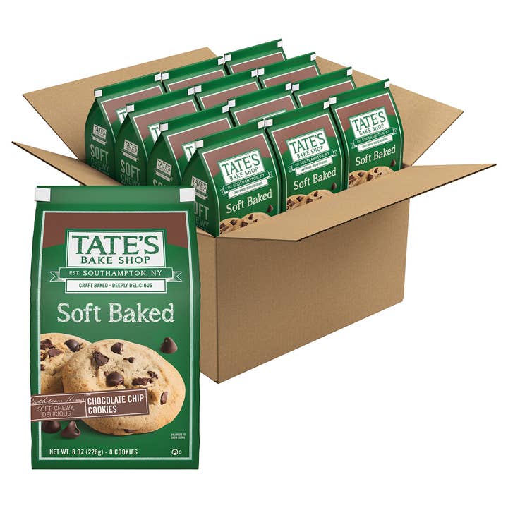 Tate's Bake Shop - Wholesale Cookie - Soft Baked Chocolate Chip Cookies | 8oz | 12 Count1