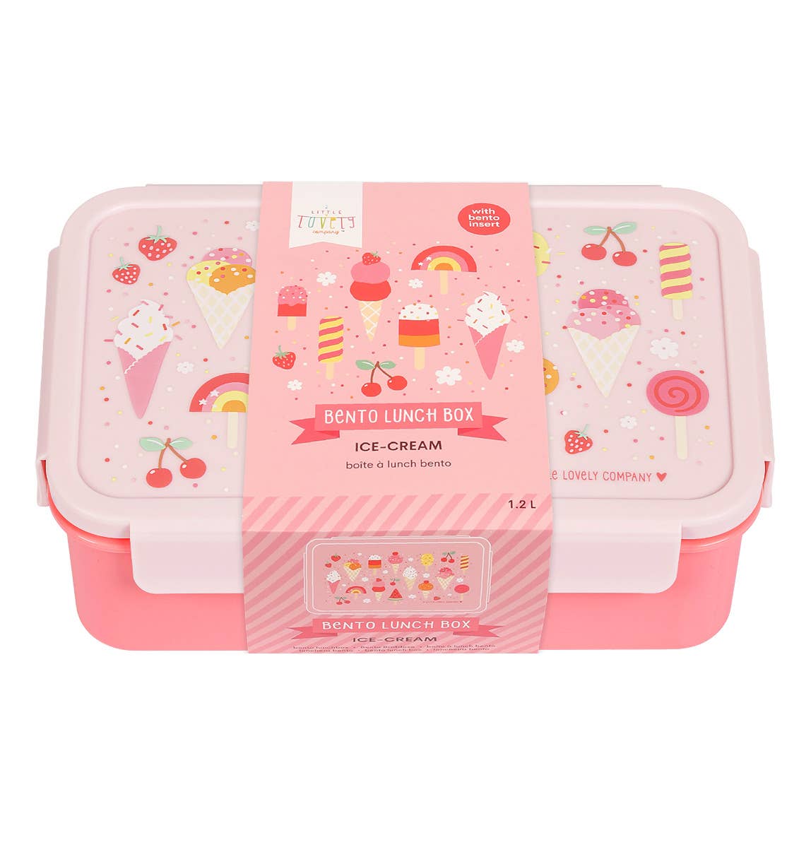 A Little Lovely Company - Vente Sac/boîte repas – enfant - Boîte à déjeuner bento avec motif glace3